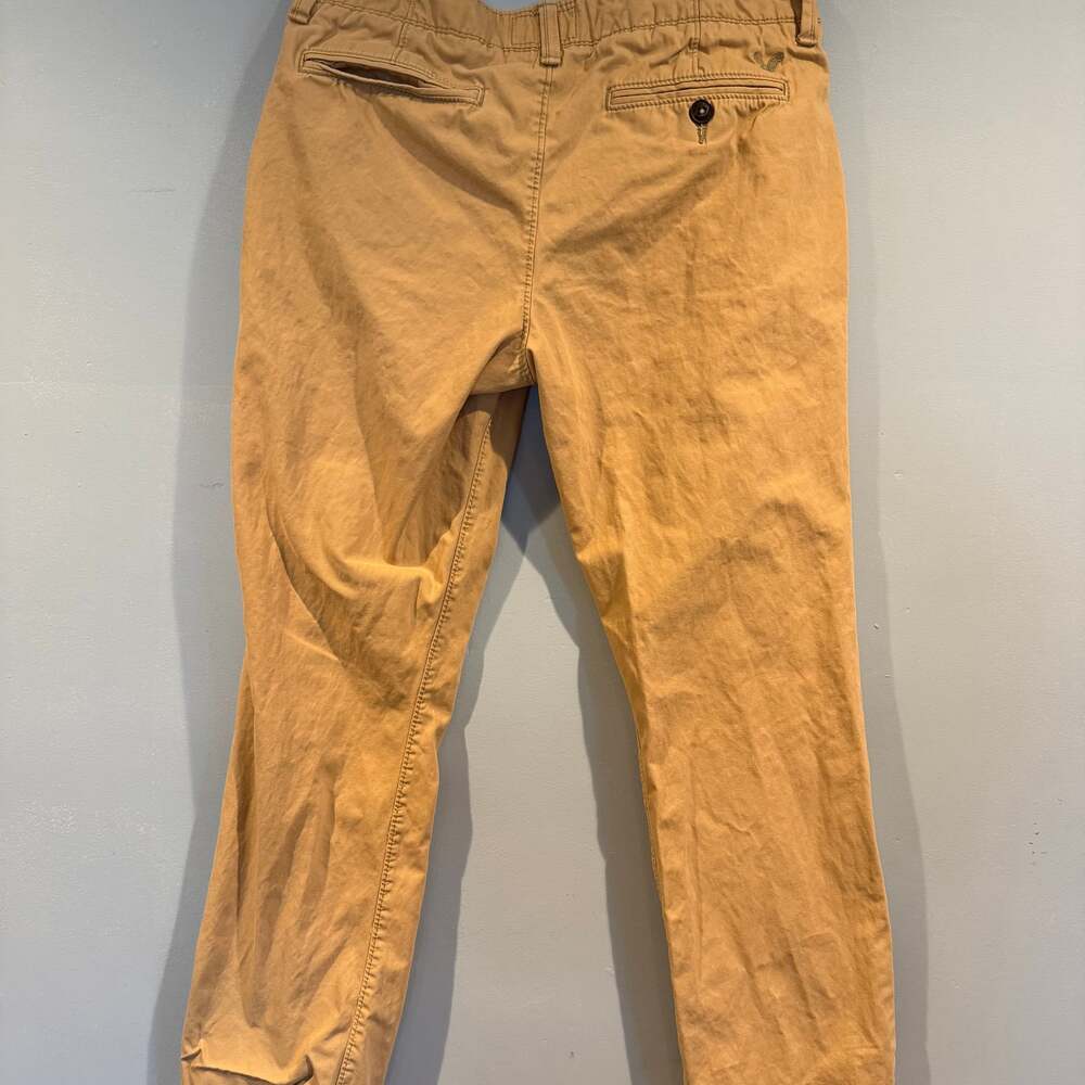 American Eagle Men’s Original Straight Chino Pants Khaki Tan Size 32x32 - Picture 2 of 5
